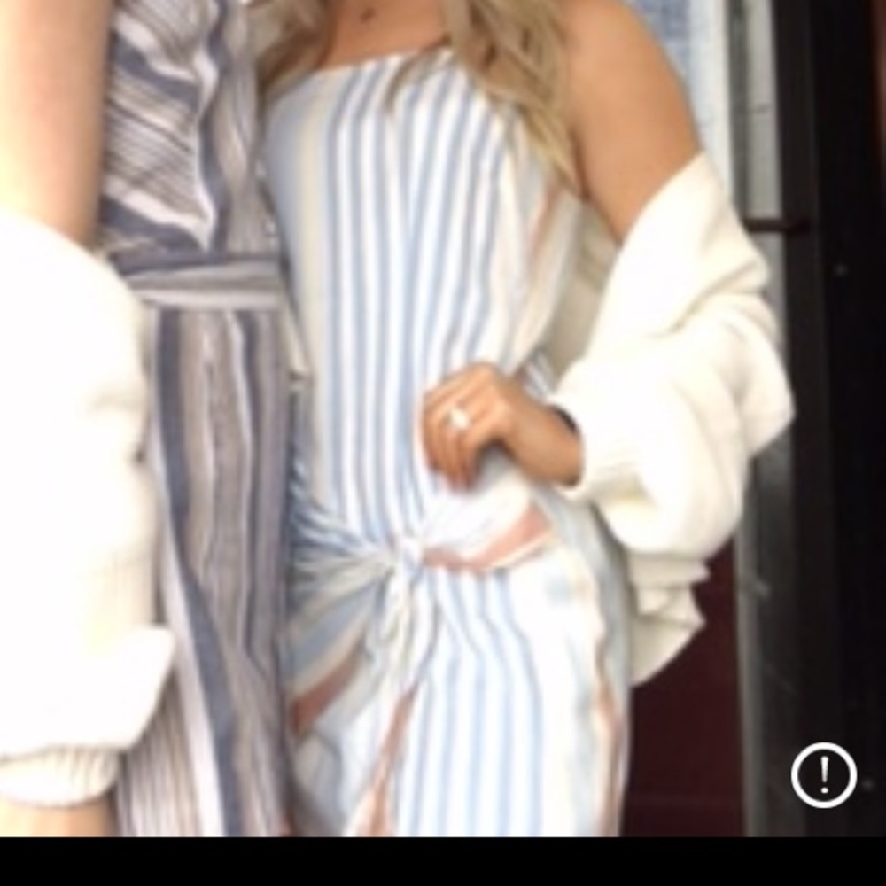 Striped side tie Dress